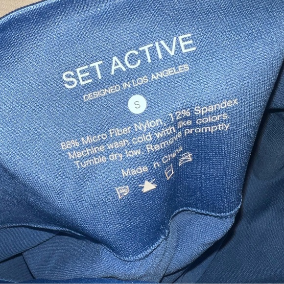 SET ACTIVE Sculptflex Sports Bra & Leggings Workout Set Sz S Athleisure Yoga - Picture 7 of 9